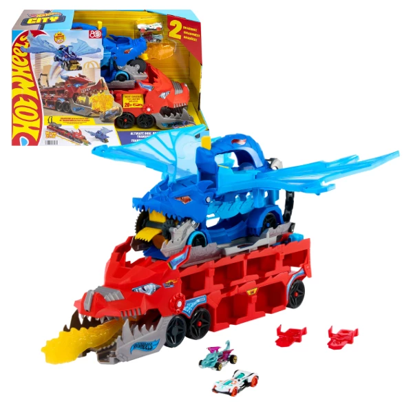 Hot wheels set de joacă "transportor cu doi dragoni" 2