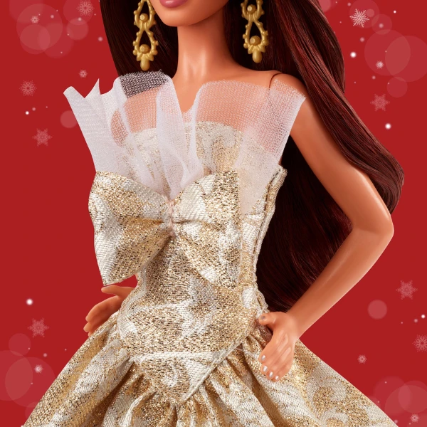 Păpușa de colecție barbie holiday 2025, brunetă 6
