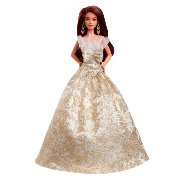 Păpușa de colecție barbie holiday 2025, brunetă 2
