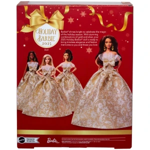 Păpușa de colecție barbie holiday 2025, brunetă Thumbnail 8