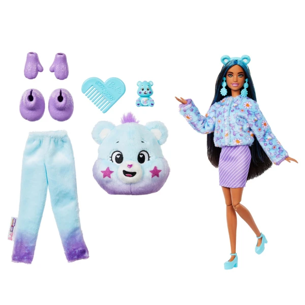 Păpușa barbie cutie reveal "barbie în costum de pluș de ursuleț" 6