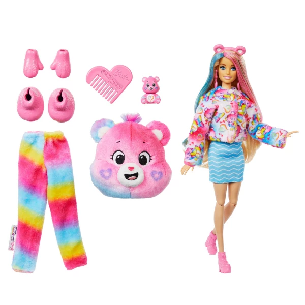 Păpușa barbie cutie reveal "barbie în costum de pluș de ursuleț" 6