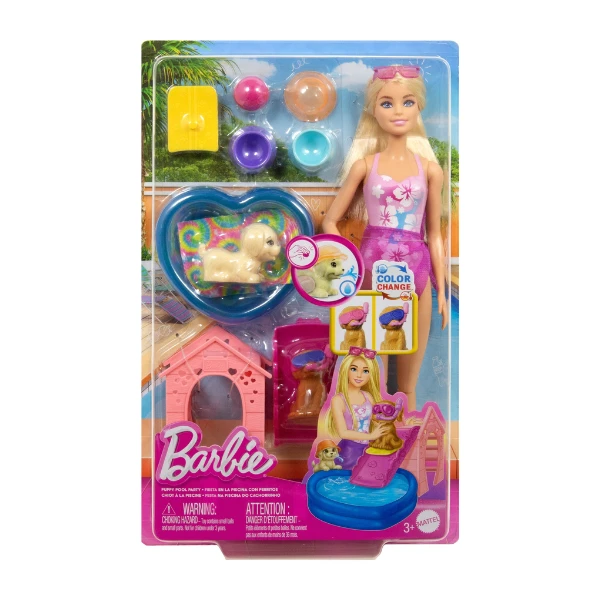 Set de joacă barbie "petrecere la piscină cu cățeluși" 2