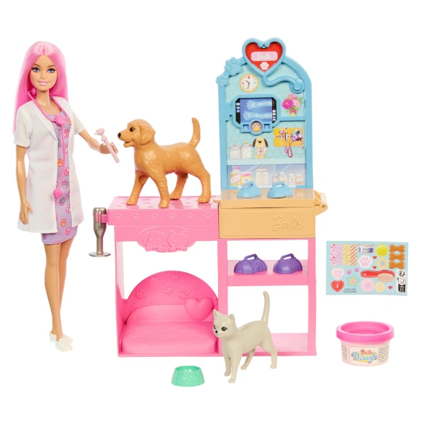 Set de joacă barbie "clinica veterinară" 2