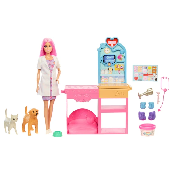 Set de joacă barbie "clinica veterinară" 4