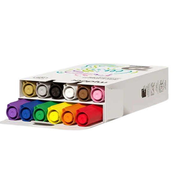 Set de markere acrilice cu peniță ultra moale, 12 culori 2