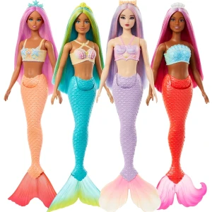 Papușa barbie dreamtopia "sirena cu păr multicolor", 4 modele