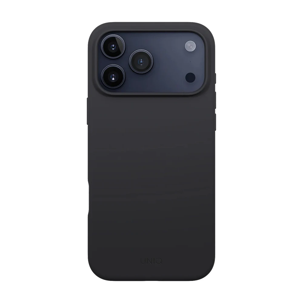 Uniq case for iphone 17 pro (2025) 6.3 hybrid magclick lino, charcoal grey 2