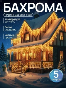 GHIRLANDA BAHROMA LUMINA CALDA 5M – FIR NEGRU (JF-15)