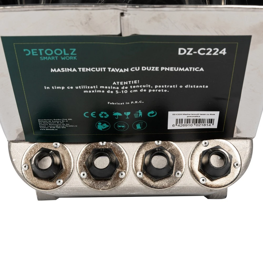 Masina de tencuit pneumatica tavane detoolz (cu duze) 3
