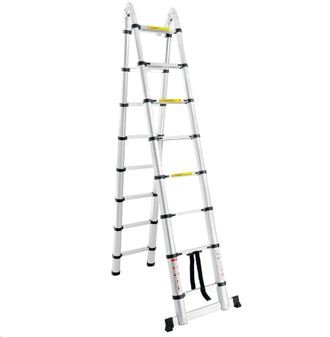 Лестница двойная телескопическая technoworker  9x2 3