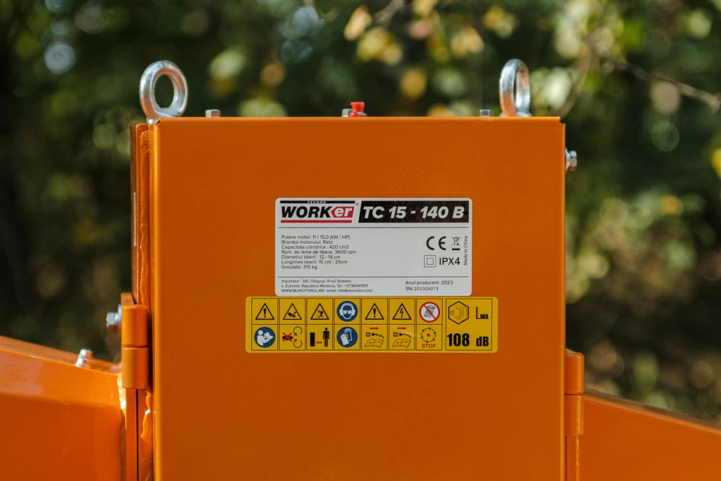 Измельчитель веток бензиновый technoworker tc 15-140 b  8
