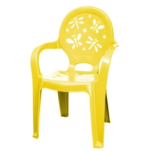 Пластиковый детский стул Violeta - Бабочка (желтый)