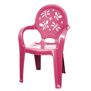 Scaun plastic copii violeta - fluture (roz)