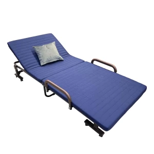 Складная кровать с матрасом Waltz L80 (Тёмно-синий)