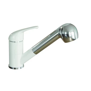 Смеситель для кухни Dr.Gans SONATA Белый(выдвижной излив)