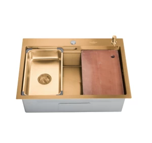 Кухонная мойка handmade SanDonna HD7050 (Золотистый)