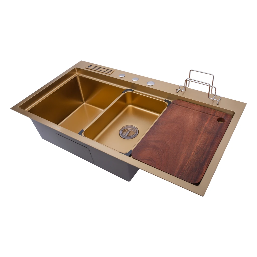 Кухонная мойка handmade sandonna hd9245 (золотистый) 6