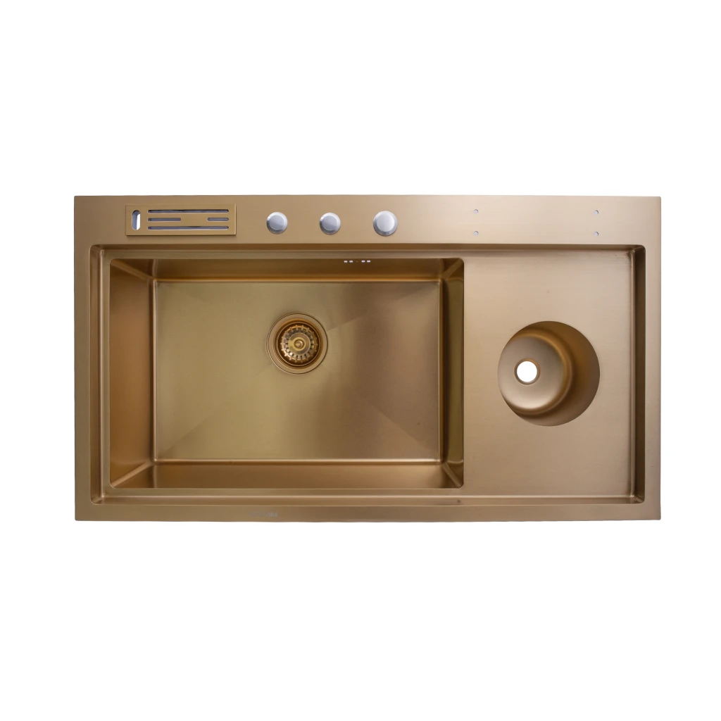 Кухонная мойка handmade sandonna hd9245 (золотистый) 4
