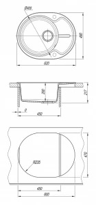 Berta 620 chiuveta dr. gans (alb) Thumbnail 4