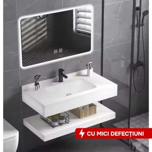 Комплект мебели для ванной комнаты из спеченного камня 1009a (60 см)