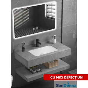 Комплект мебели для ванной комнаты из спеченного камня 1009g (60 см)