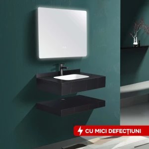 Комплект мебели для ванной комнаты из спеченного камня 1009n (60 см)