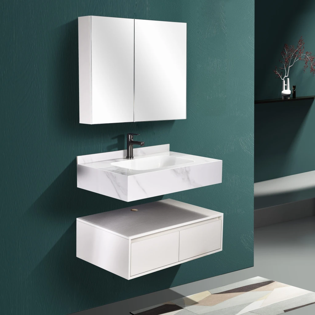 Set mobilier baie din piatra sinterizata 1016a (60cm) 2
