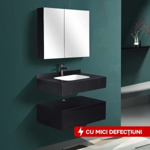 Комплект мебели для ванной комнаты из спеченного камня 1016n (60 см)