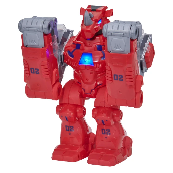 Robot rinocer cu pistă, lumină și sunet teamsterz 4
