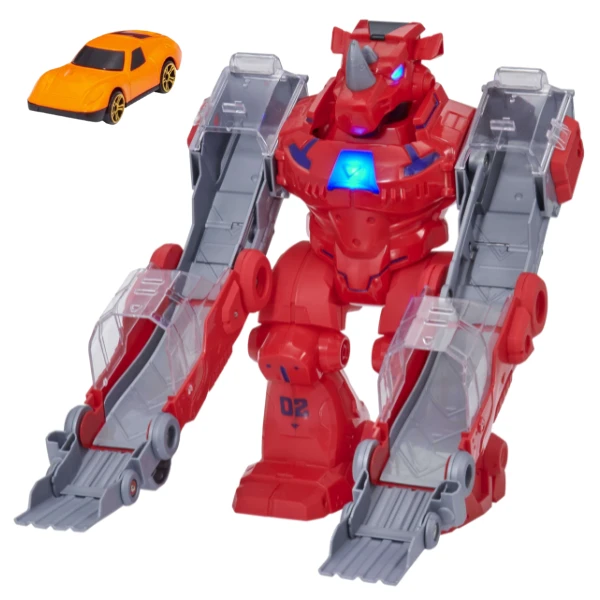 Robot rinocer cu pistă, lumină și sunet teamsterz 2