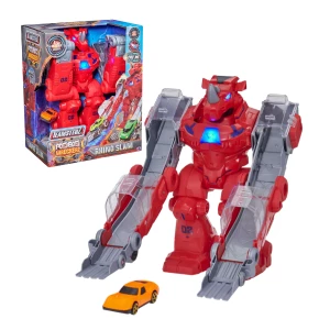Robot rinocer cu pistă, lumină și sunet Teamsterz