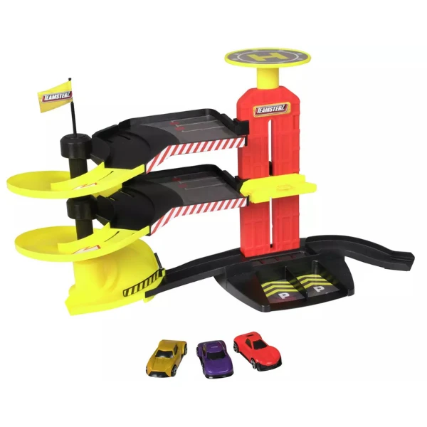 Set de joacă: "garaj cu 2 mașinuțe și elicopter" teamsterz 4