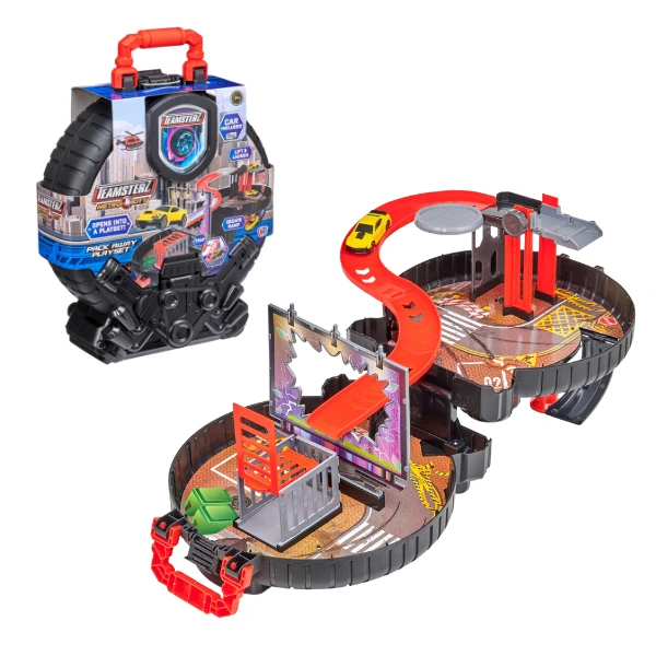 Set de joacă: "packaway wheel" cu 1 mașinuță teamsterz 8