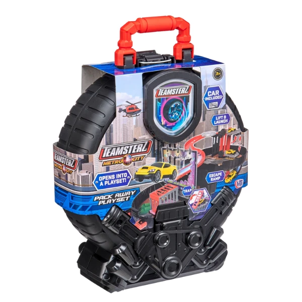 Set de joacă: "packaway wheel" cu 1 mașinuță teamsterz 10
