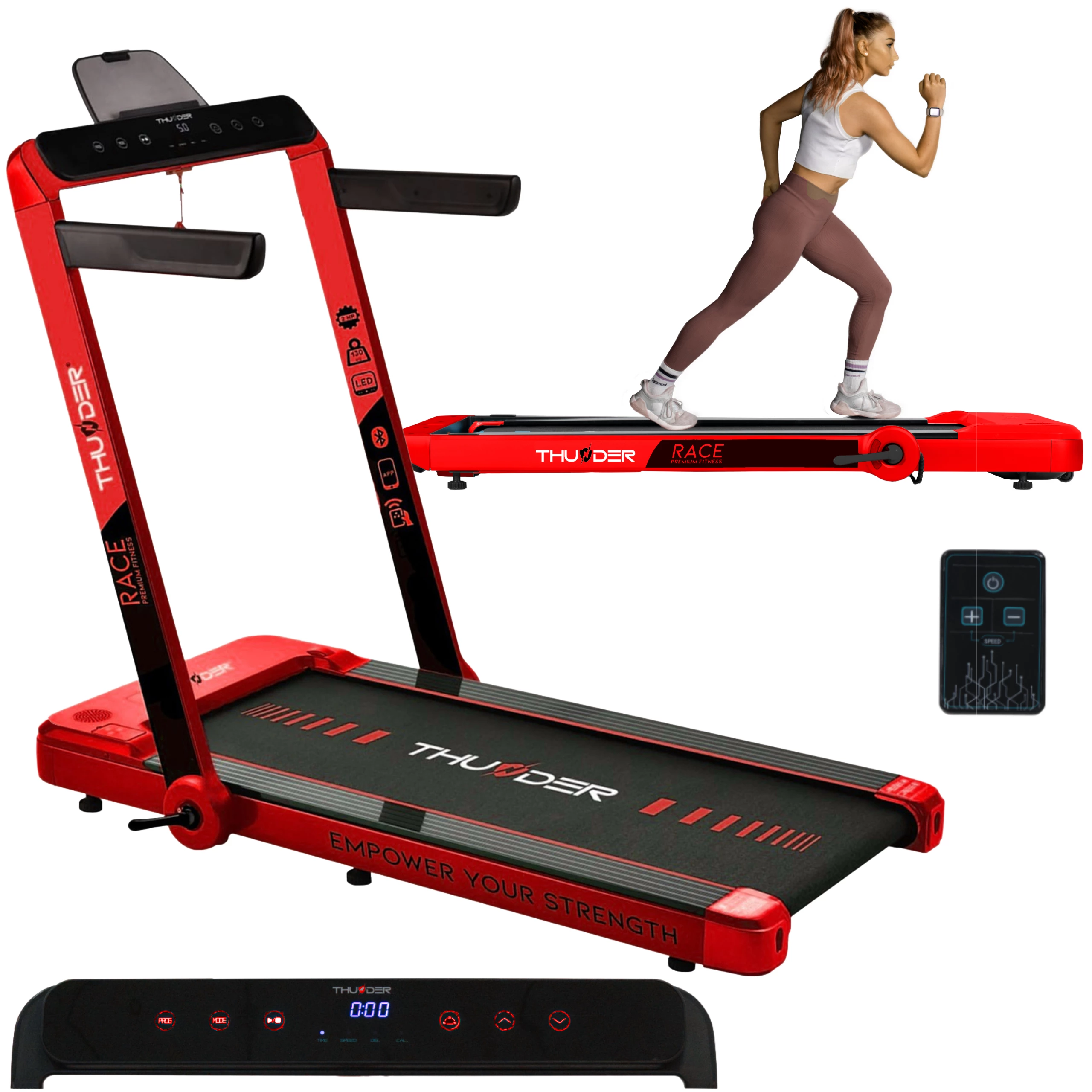 Banda de alergare electrica thunder race-red 7