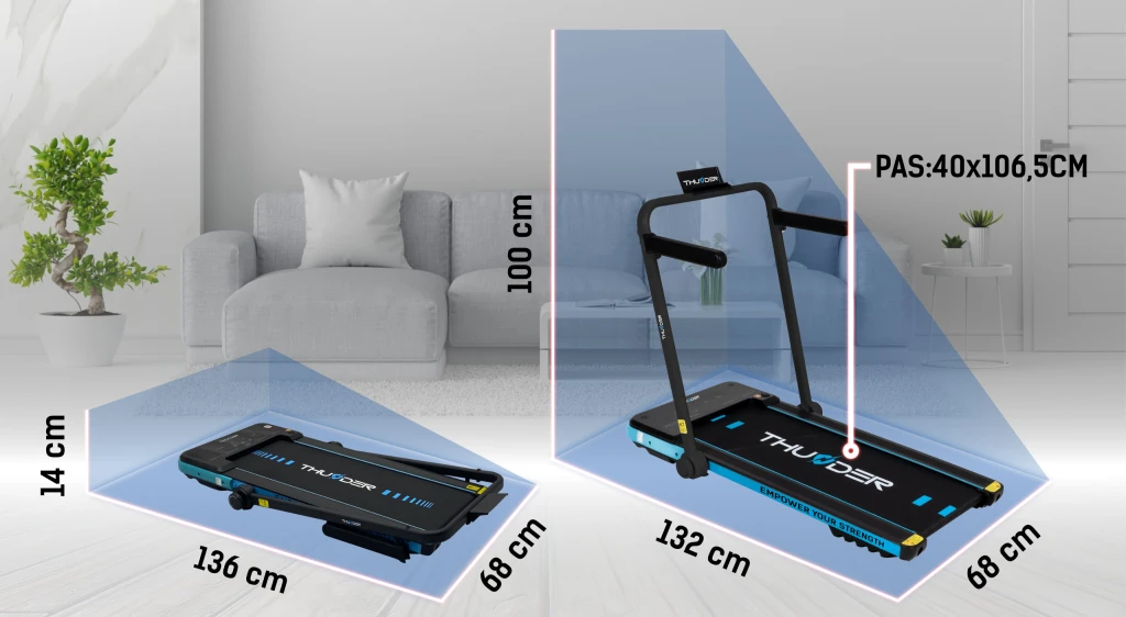 Banda de alergare electrica thunder impact-blue 2