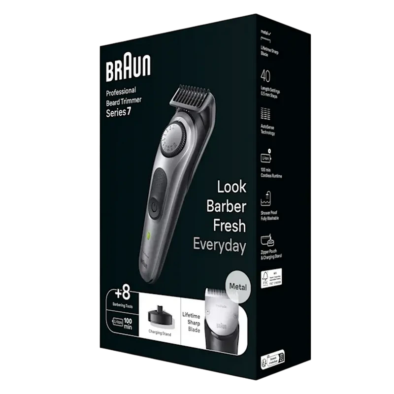 Trimmer pentru bărbați braun bt7420, negru | argintiu 2