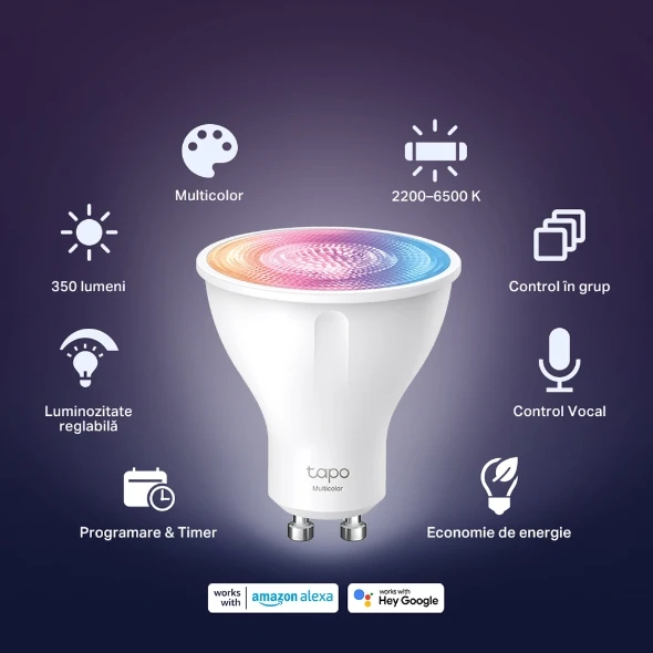 Tp-link tapo l630 | smart wi-fi spotlight, multicolor 2