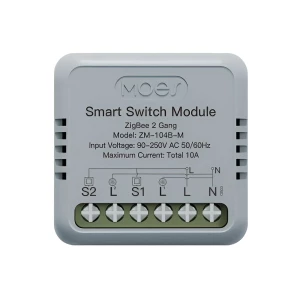 Moes Zigbee Mini Smart Switch Module 2 Gang 10A (Neutral Wire)