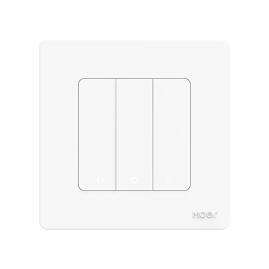 Умная кнопка moes zigbee star ring 3 канала cr2032, белая