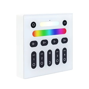 Gledopto 2.4g rgbw 4 zone rgb+cct wall mounted touch panel remote (gl-w-003z), compatiable with pro version lights and controllers