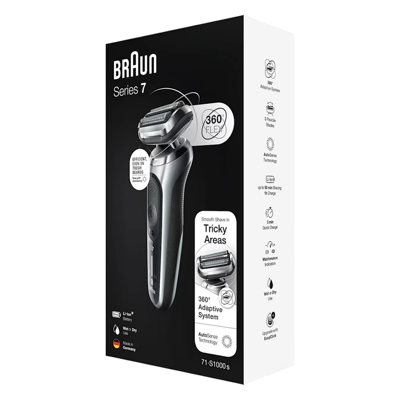 Aparat de ras electric braun series 7 71-s1000s, argintiu 4