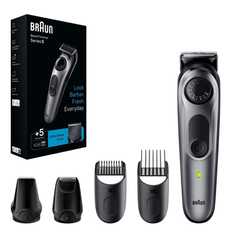Мужской триммер braun bt5440, серый 4