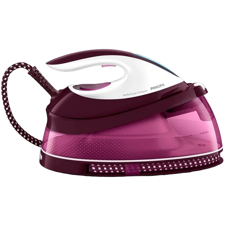 Утюг с парогенератором philips gc7842/40, 2400вт, розовый 3