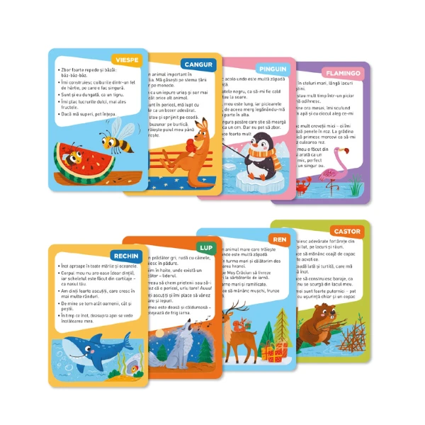 Setul educativ de carduri „animăluțe” 2