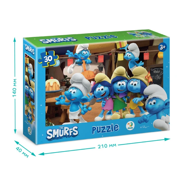 Puzzle-mini „ștrumfii petrecere”, 30 de piese 4