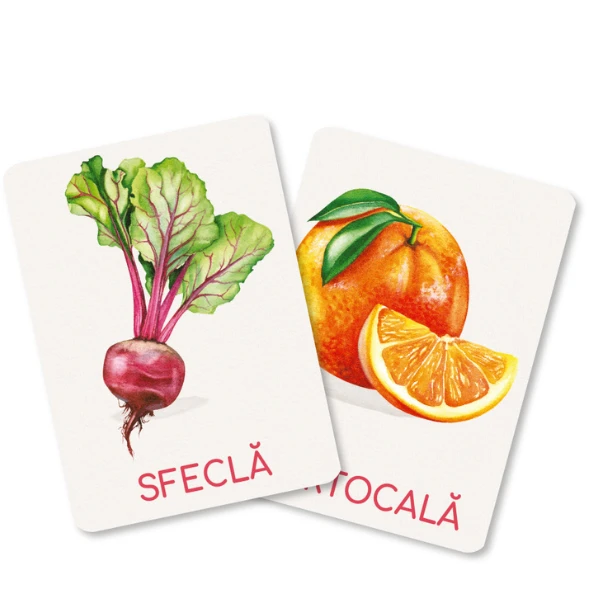 Set de carduri educative dodo „legume și fructe” (rom) 3