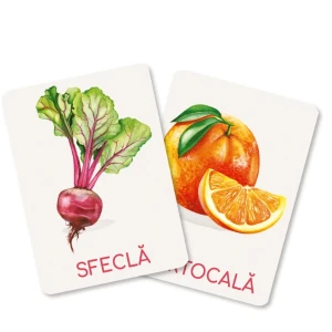 Set de carduri educative dodo „legume și fructe” (rom) Thumbnail 3