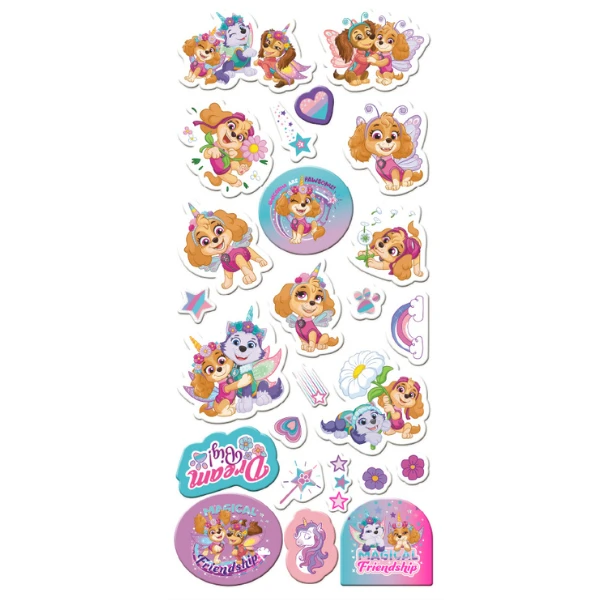 Abțibilduri 3d „patrula cățelușilor: cățeluși-unicorni” 2